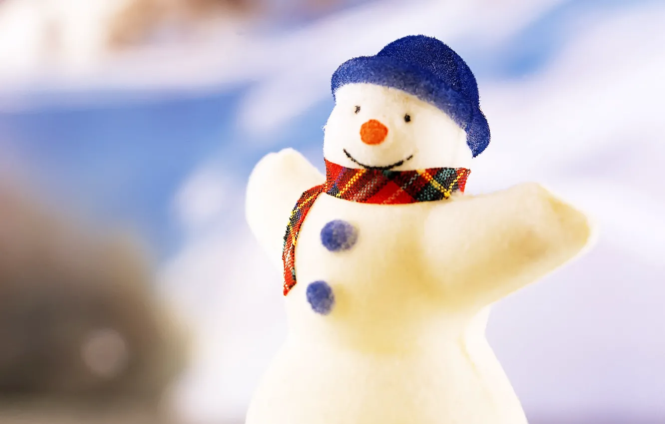 Photo wallpaper toys, new year, Christmas, snowman