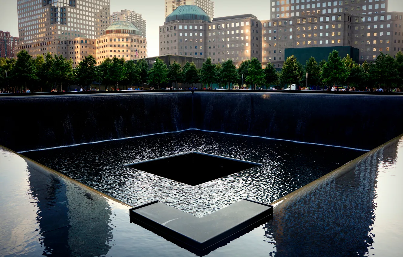 Photo wallpaper memory, New York, USA, Museum, 11 Sep, National memorial, National September 11 Memorial
