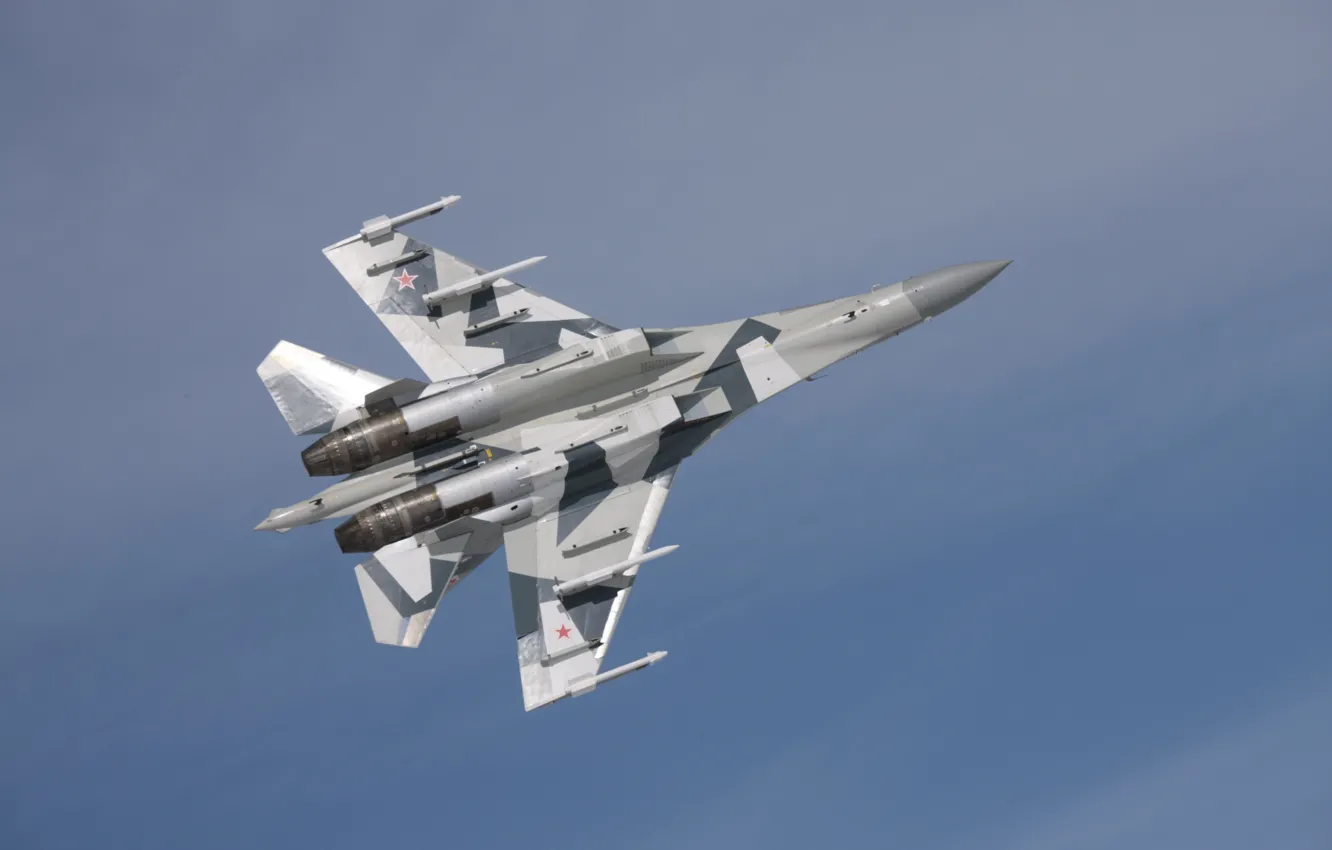 Photo wallpaper Flight, Su-35, In the air, Su-35, The Russian fighter of the 4++