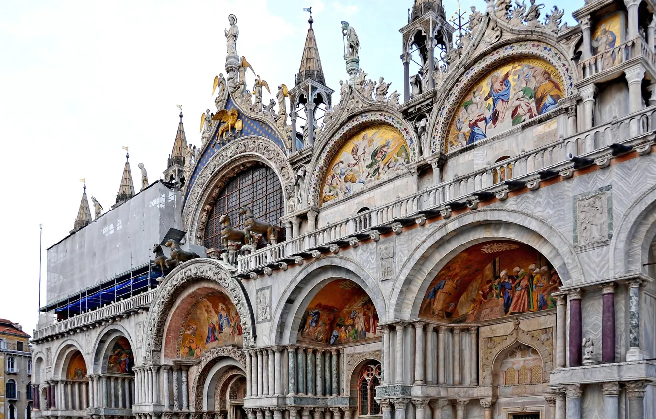 Photo wallpaper Italy, Venice, architecture, the Cathedral of St. Mark