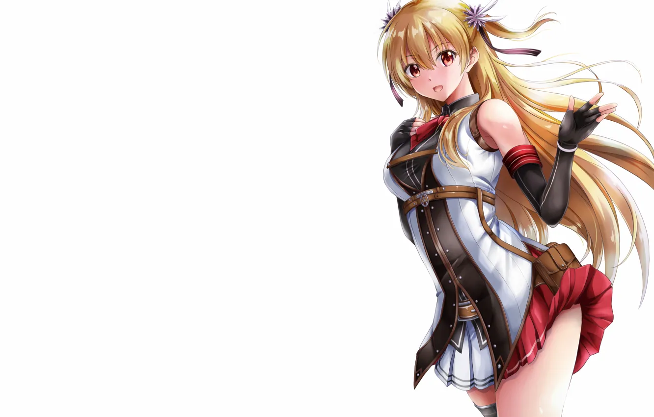 Photo wallpaper girl, sexy, long hair, dress, anime, beautiful, pretty, blonde