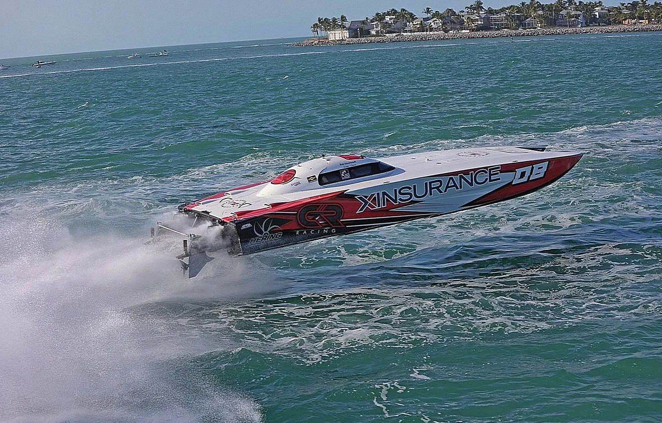 Photo wallpaper race, boat, speed
