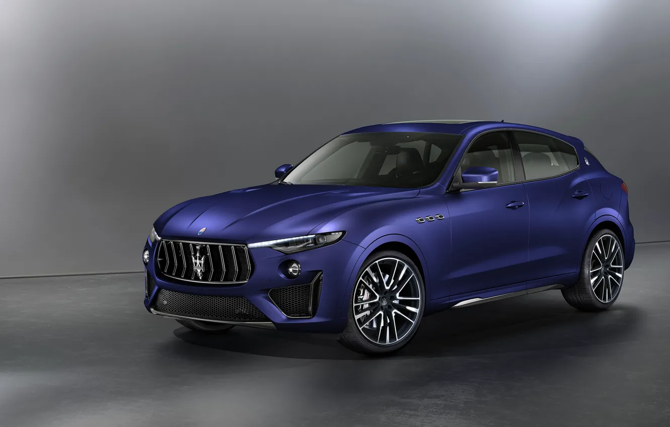 Photo wallpaper Maserati, crossover, Launch Edition, Trophy, Levante, 2019, Blue Emotion