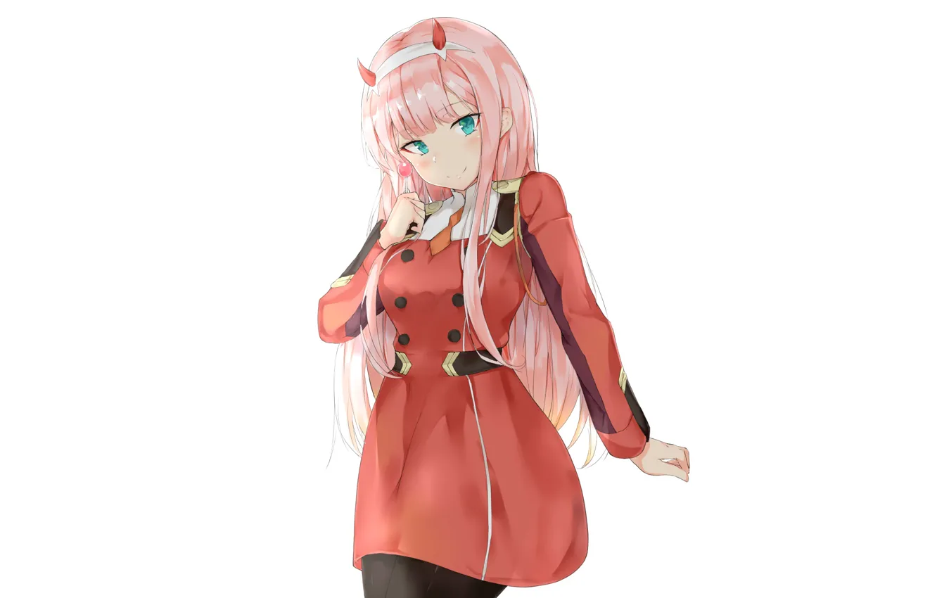 Photo wallpaper girl, candy, 002, Darling In The Frankxx, Cute in France, Zero Two