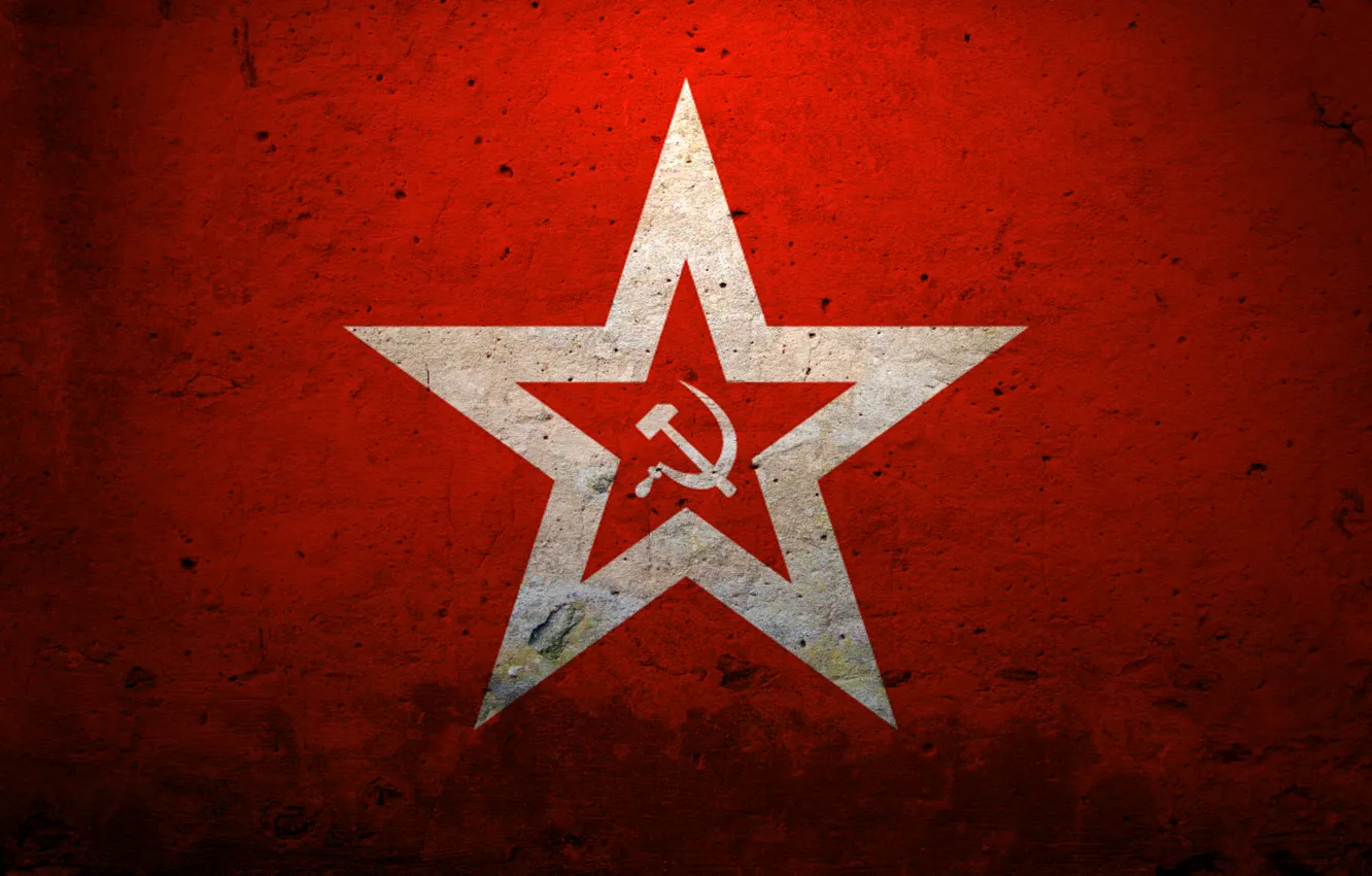 Photo wallpaper red, star, USSR, the hammer and sickle