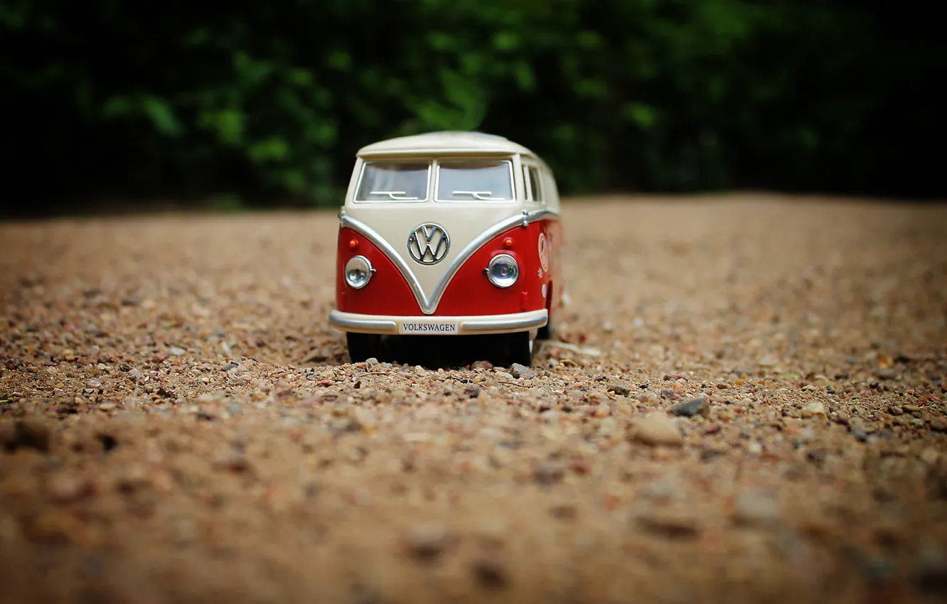 Photo wallpaper macro, Volkswagen, bus