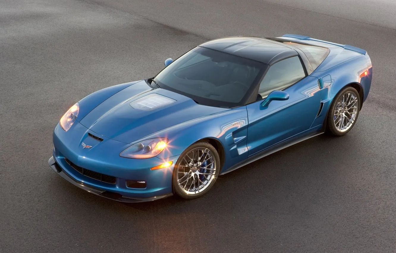 Photo wallpaper car, machine, asphalt, Corvette, Chevrolet