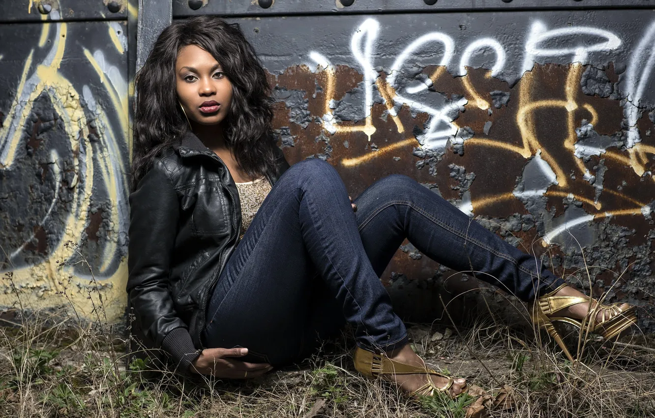 Photo wallpaper look, girl, background