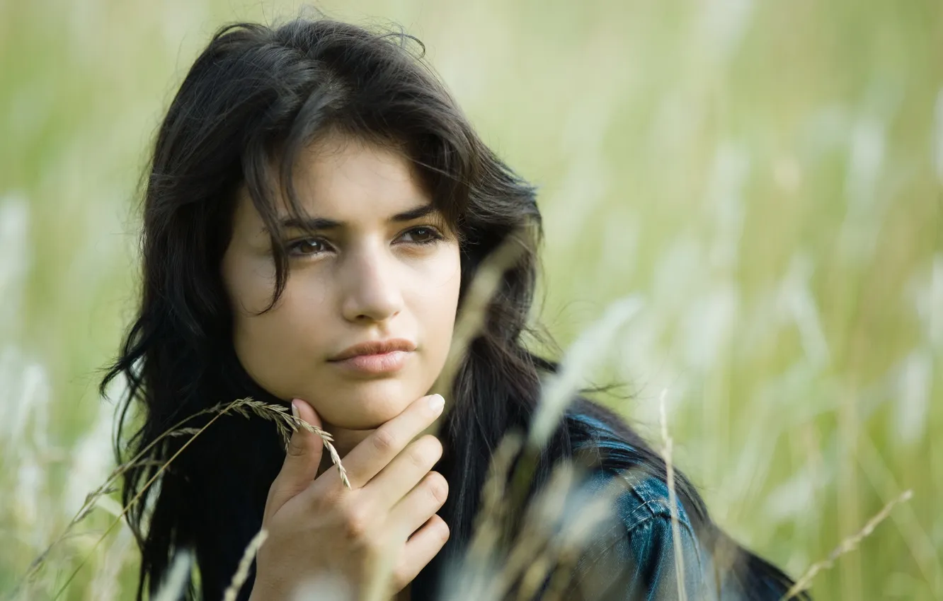 Photo wallpaper look, girl, portrait