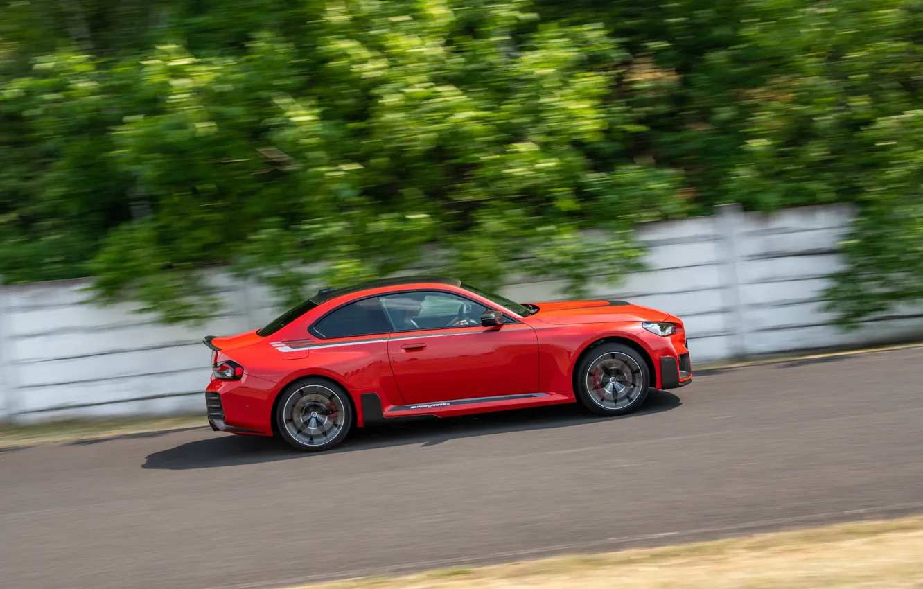 Photo wallpaper car, BMW, fast, side view, M2, G87, 🤢, BMW M2 M Performance Parts