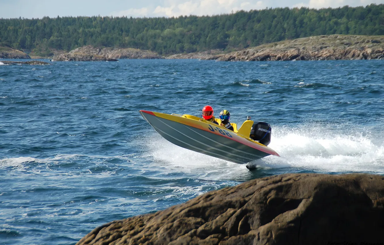 Photo wallpaper race, boat, speed