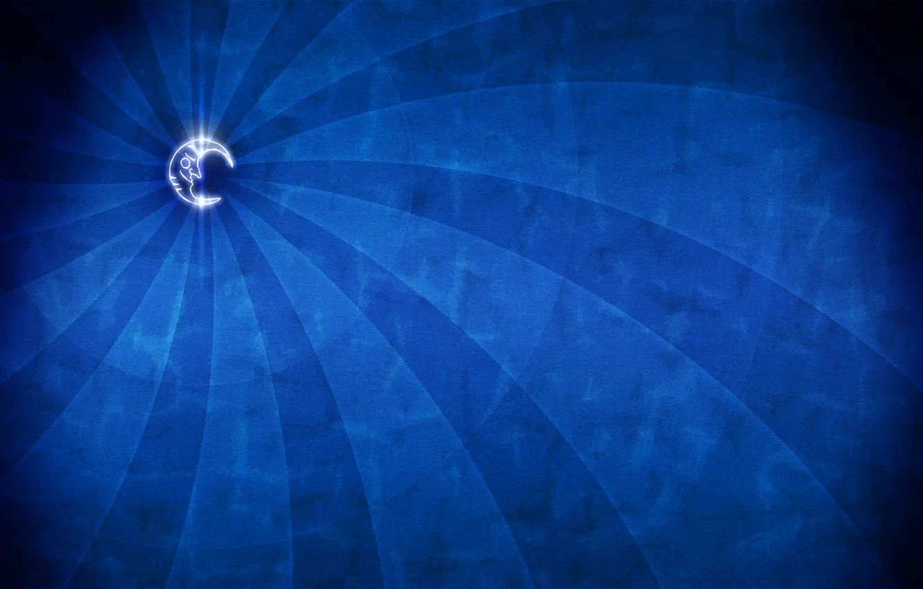 Photo wallpaper blue, the moon, minimalism