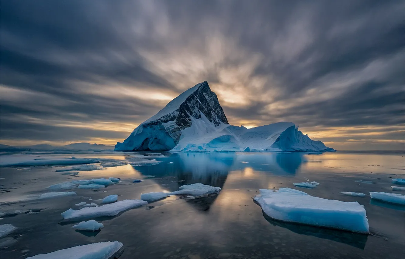 Photo wallpaper ice, the ocean, iceberg, Arctic