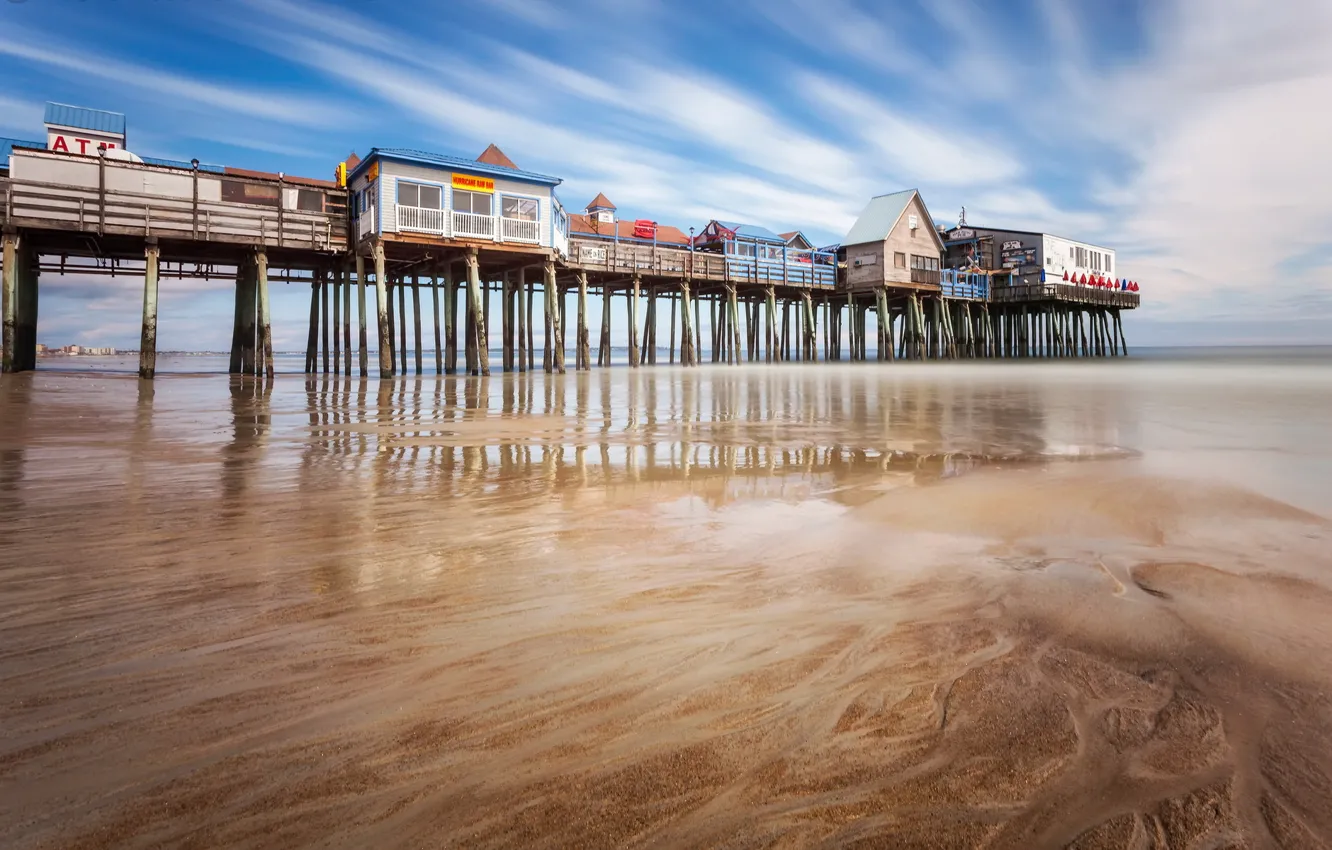 Photo wallpaper landscape, Maine, Old Orchard Beach