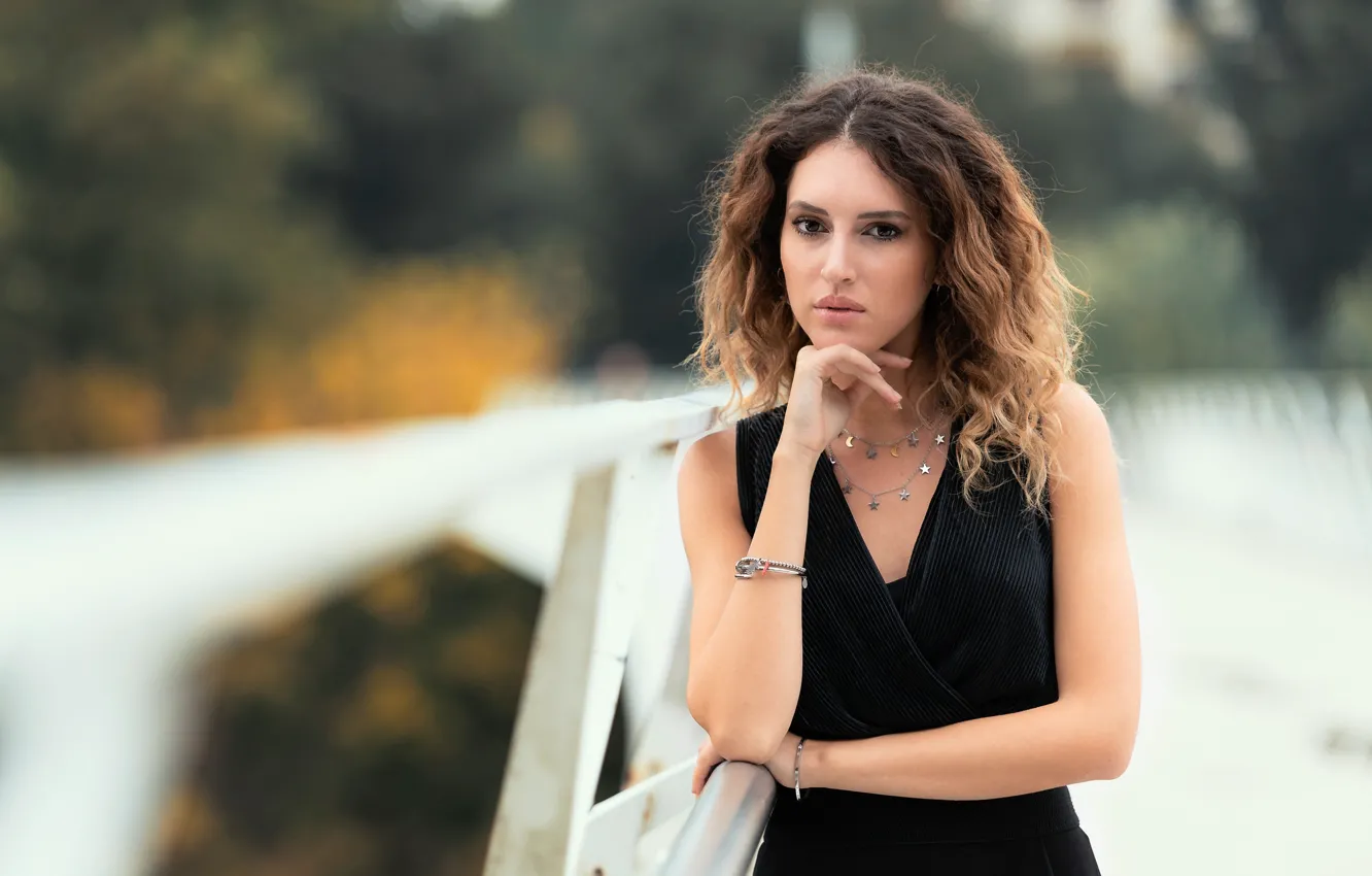 Photo wallpaper look, pose, bokeh, Clear