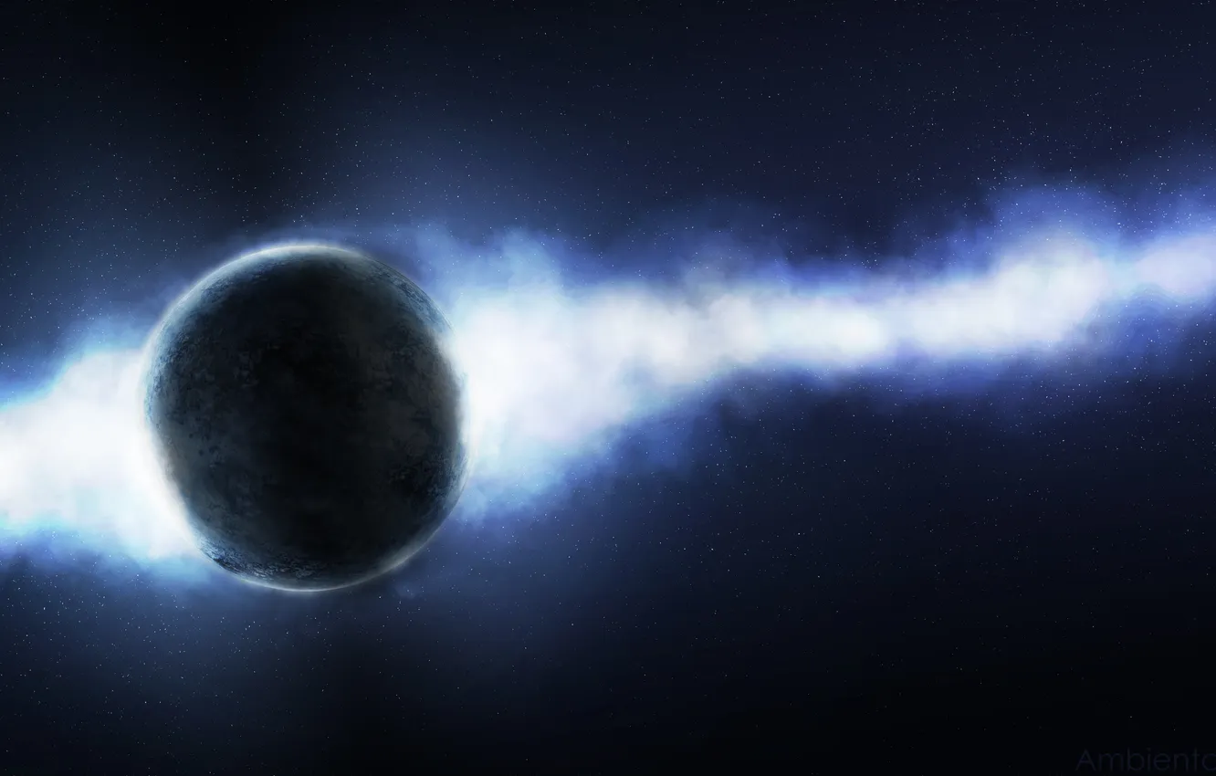 Photo wallpaper stars, light, nebula, planet, infinity