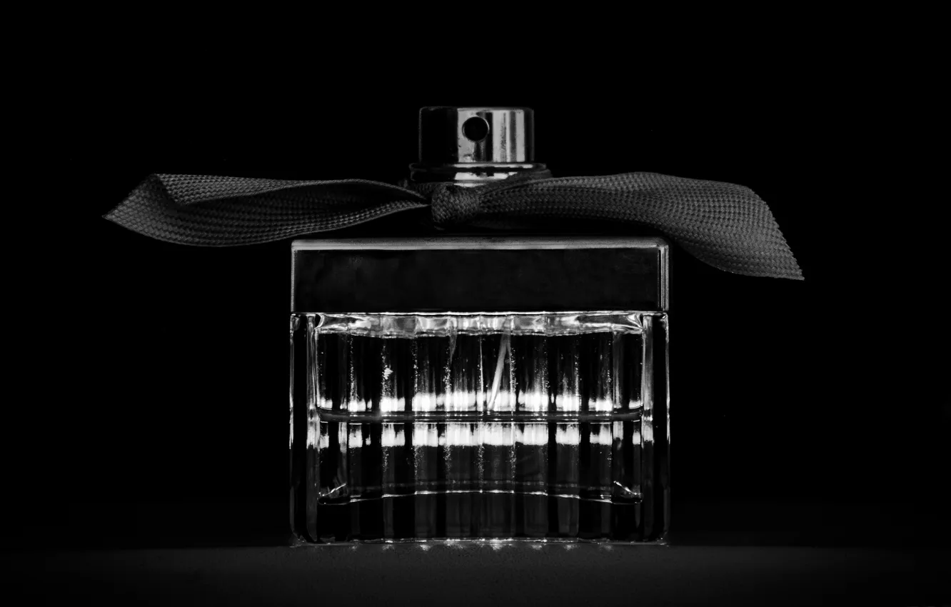 Photo wallpaper perfume, excerpt, black and white, bow, chloe, black and white, bow, toilet water