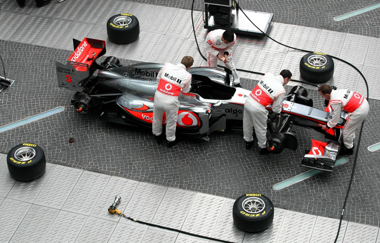 Photo wallpaper McLaren, formula 1, the car, formula 1, dismantling, mechanics