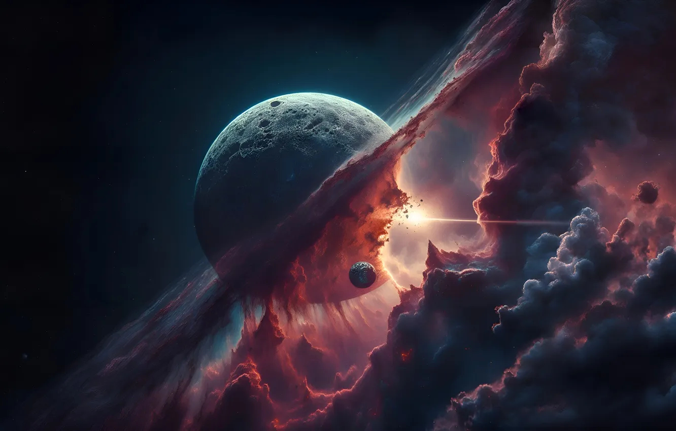 Photo wallpaper space, wallpaper, background, picture, explosive, Mobile Wallpaper