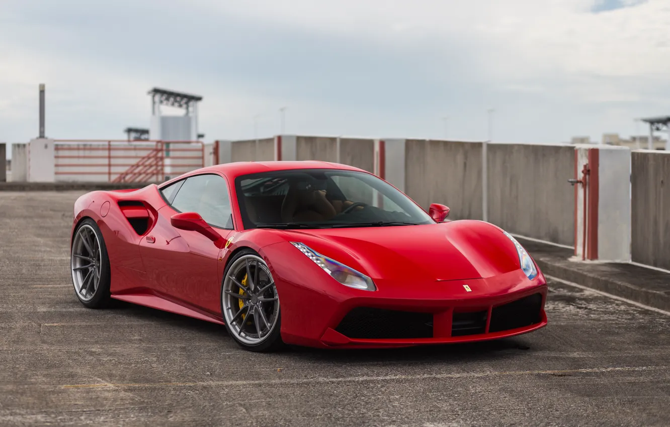 Photo wallpaper Ferrari, GTB, Wheels, Anrky, F488