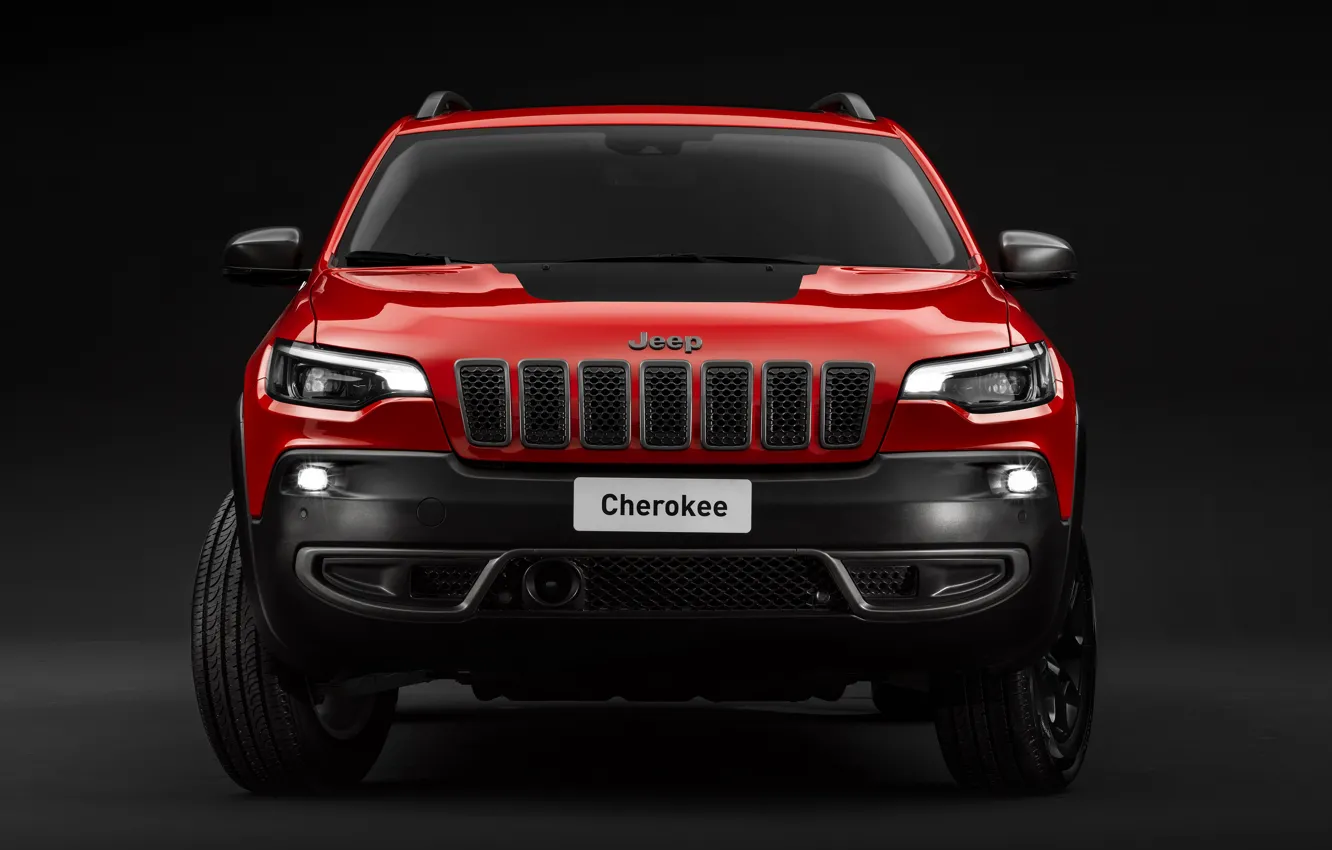 Photo wallpaper front view, Jeep, Cherokee, Trailhawk, 2019