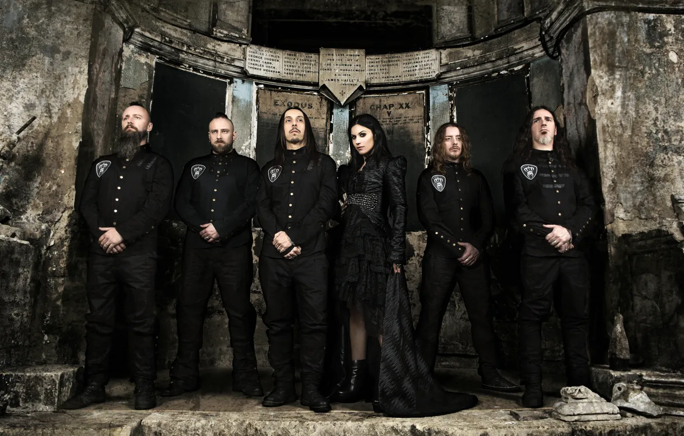Photo wallpaper metal, black, Italy, Lacuna Coil, BROKEN CROWN HALO