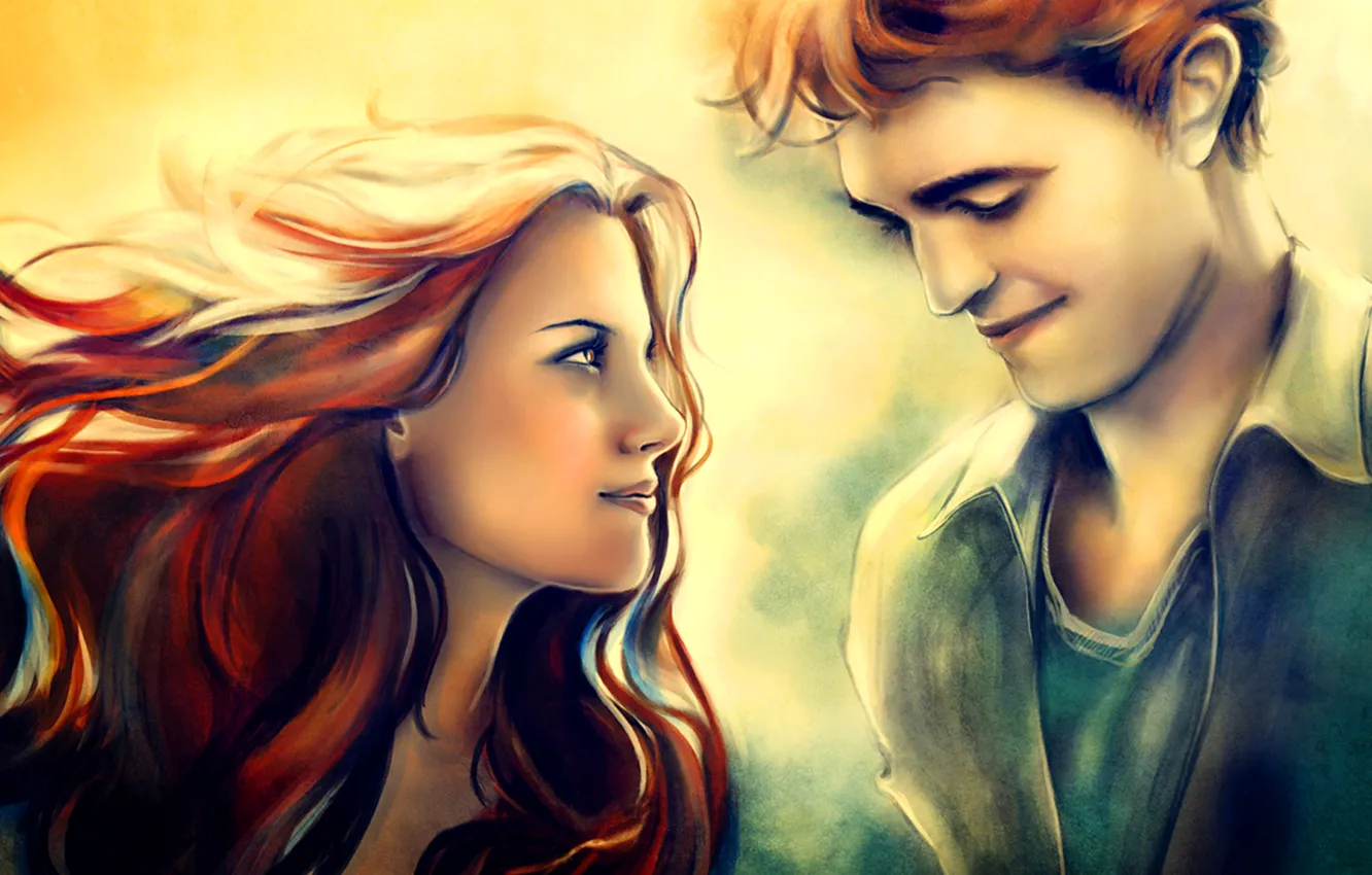 Photo wallpaper love, twilight, couple