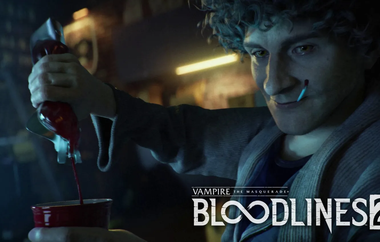 Photo wallpaper darkness, blood, the game, vampire, horror, game, Paradox Interactive, Hardsuit Labs