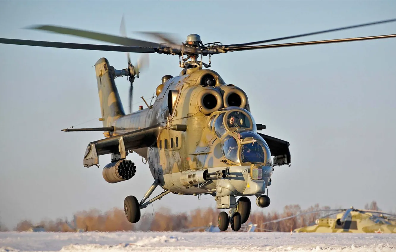 Photo wallpaper helicopter, combat, BBC, OKB, Russian, Mi-24, Soviet, Of the Russian Federation.