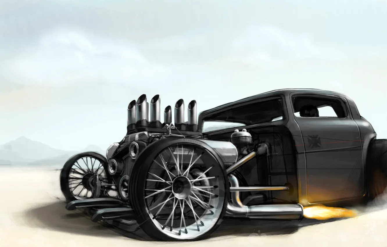 Photo wallpaper figure, Ford, tractor, hotrod