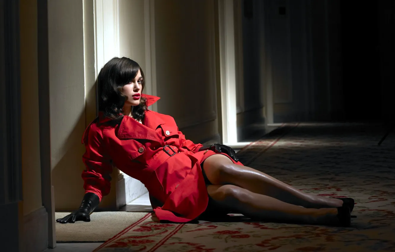 Photo wallpaper stars, Keira Knightley, Lady in Red