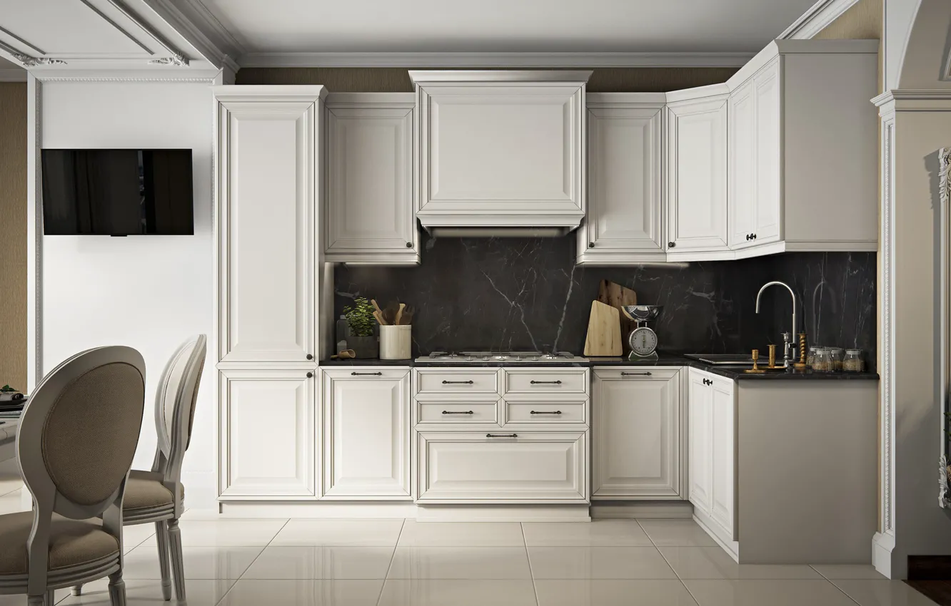 Photo wallpaper interior, plate, the room, headsets, Kitchen&Dinning room