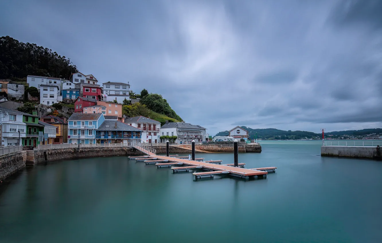 Photo wallpaper home, pier, Spain, harbour, La Coruna, The Boatman