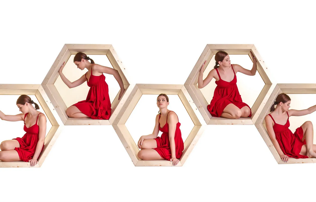 Photo wallpaper girl, background, cell