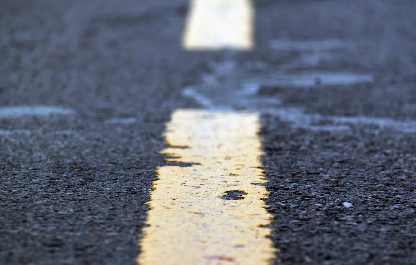 Photo wallpaper road, macro, markup