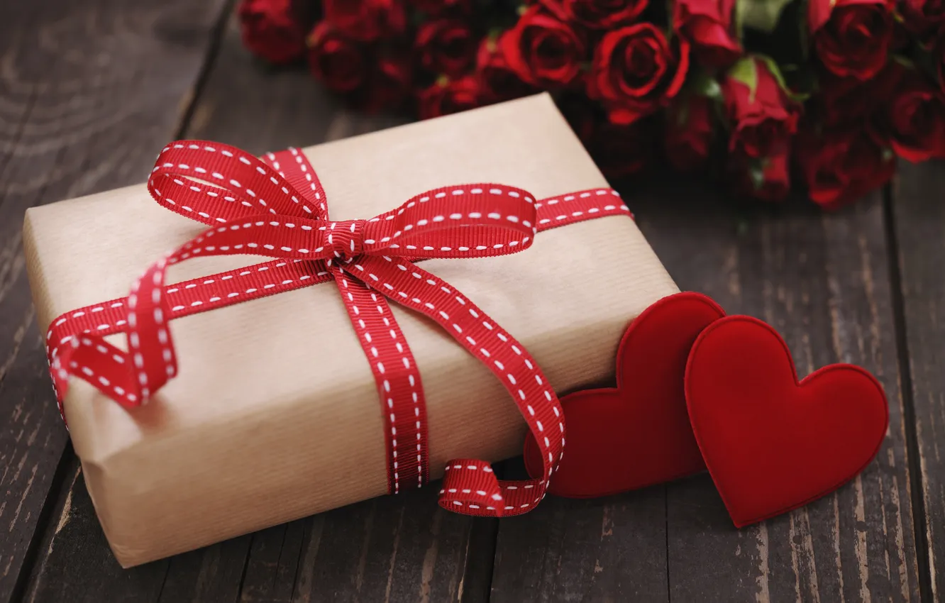 Photo wallpaper flowers, red, roses