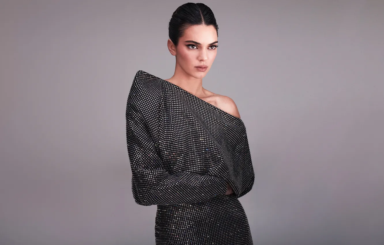 Photo wallpaper look, girl, photo, model, dress, brunette, Kendall Jenner, LOreal Paris