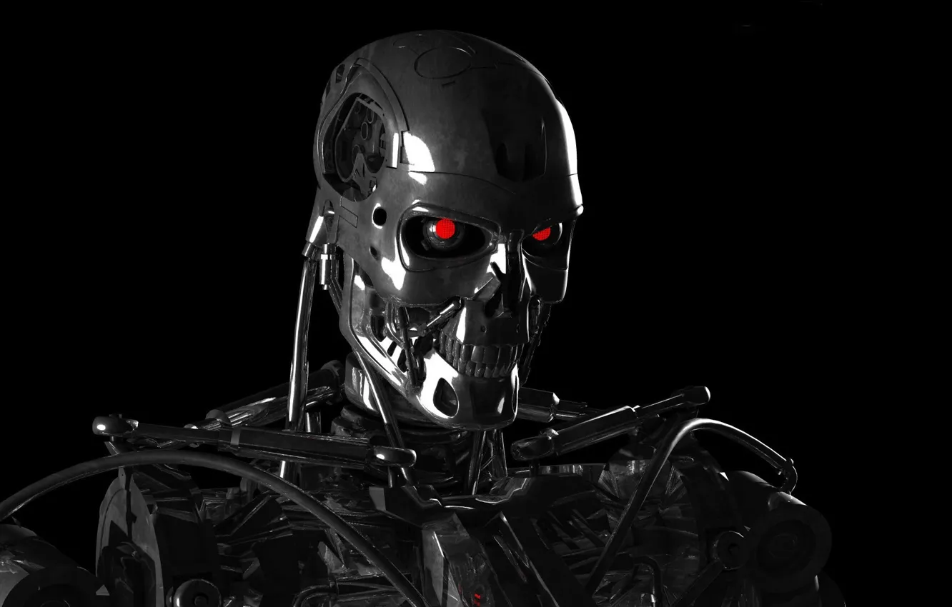 Photo wallpaper robot, terminator, cyborg