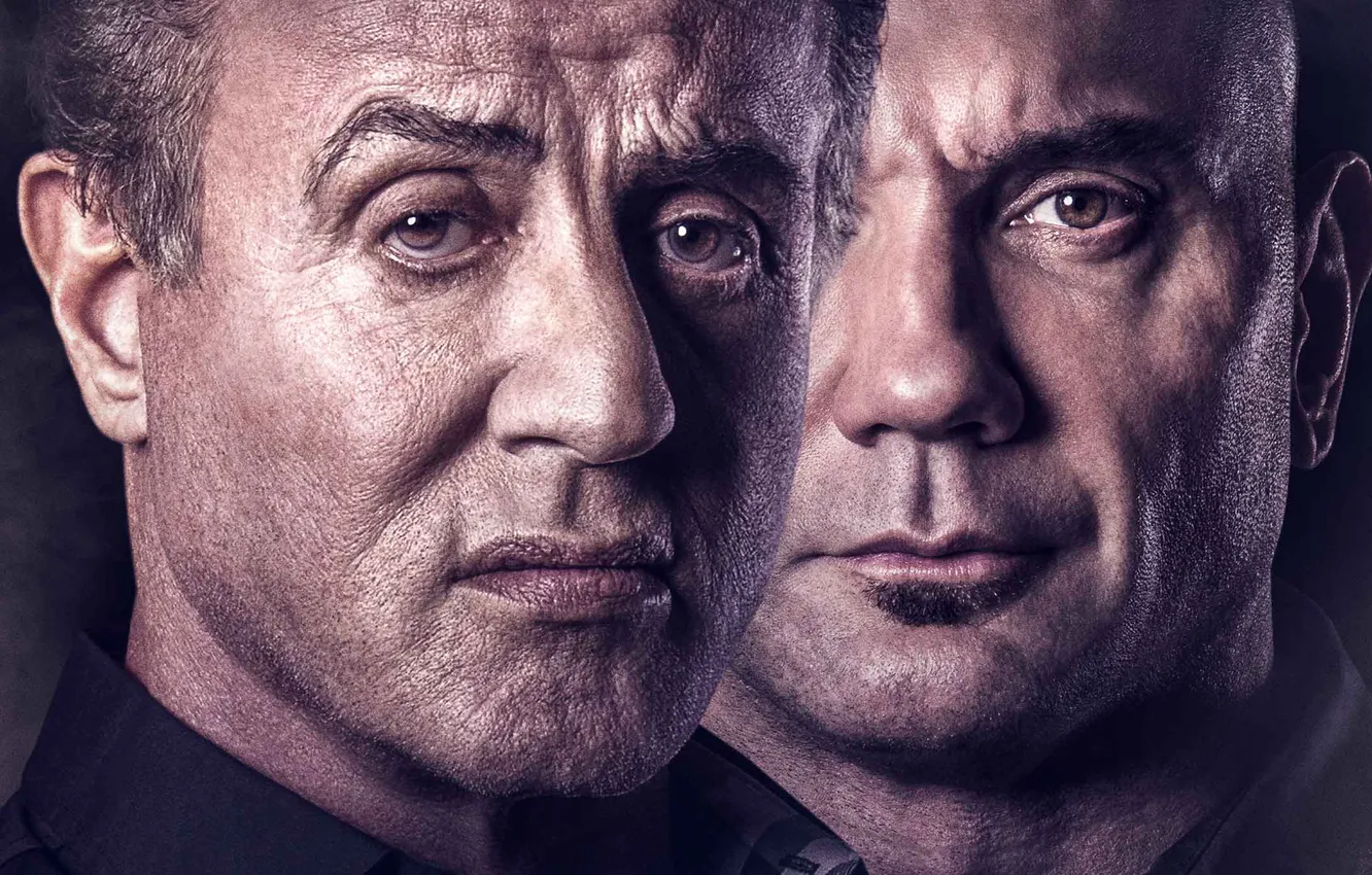 Photo wallpaper two, action, poster, Sylvester Stallone, Sylvester Stallone, Dave Bautista, Dave Batista, Escape Plan 2: Hades