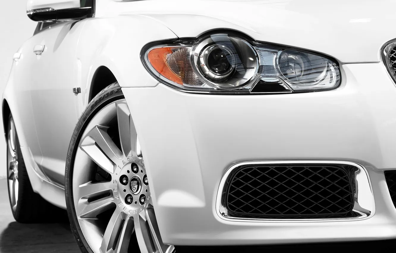 Photo wallpaper white, Jaguar, XFR