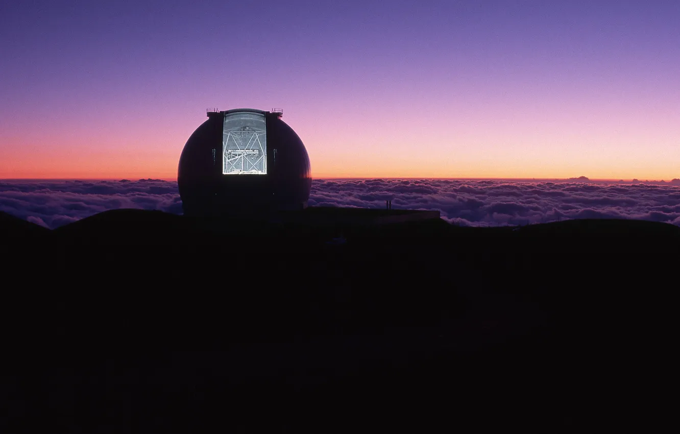 Photo wallpaper USA, Hawaii, Mauna Kea Observatory, Hawaii Island, Mauna Kea Volcano