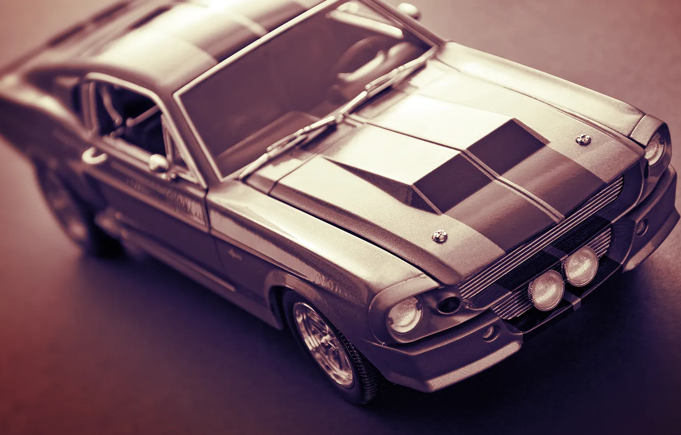 Photo wallpaper Mustang, Shelby, Sepia, The hood, Eleanor, model