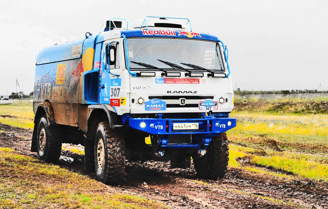 Photo wallpaper The sky, Nature, Sport, Truck, Race, Master, Beauty, Russia