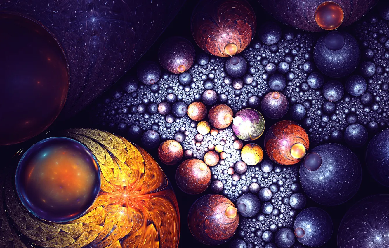 Photo wallpaper art, fractal, Galaxy