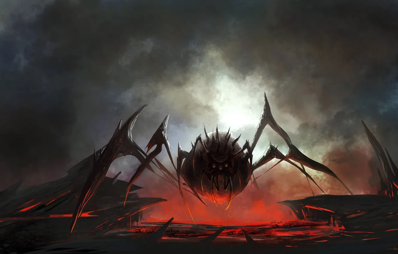 Photo wallpaper spider, fantasy, horror