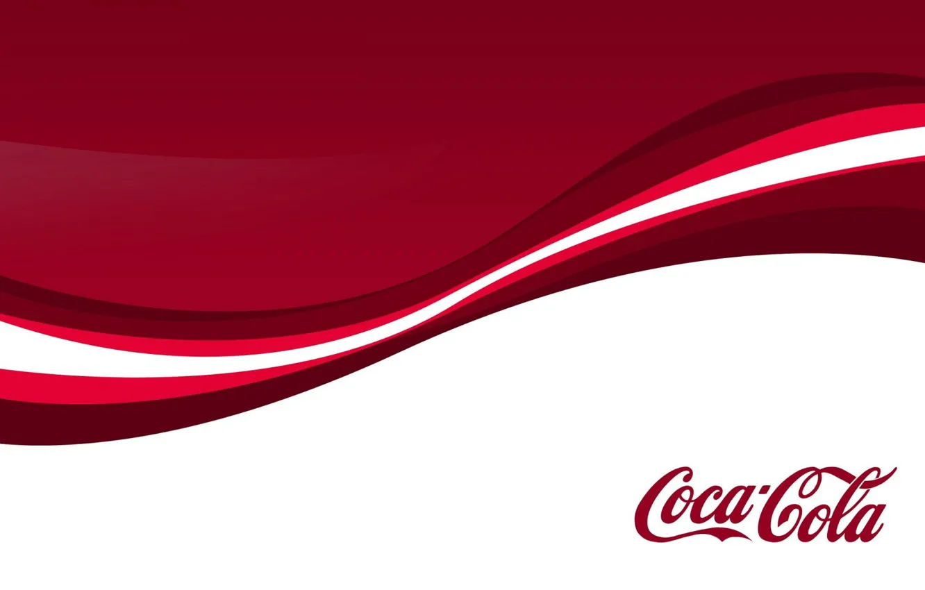 Photo wallpaper Red, Minimalism, Background, Abstraction, Coca Cola, Cola
