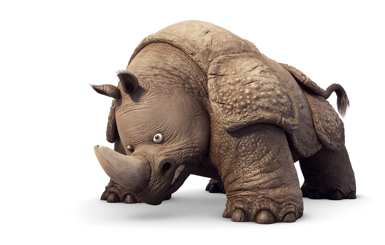 Photo wallpaper art, Rhino, The Jungle Bunch : The Movie, Vincent Chambin