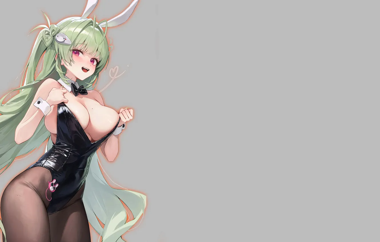 Photo wallpaper kawaii, girl, hot, sexy, cleavage, boobs, rabbit, anime