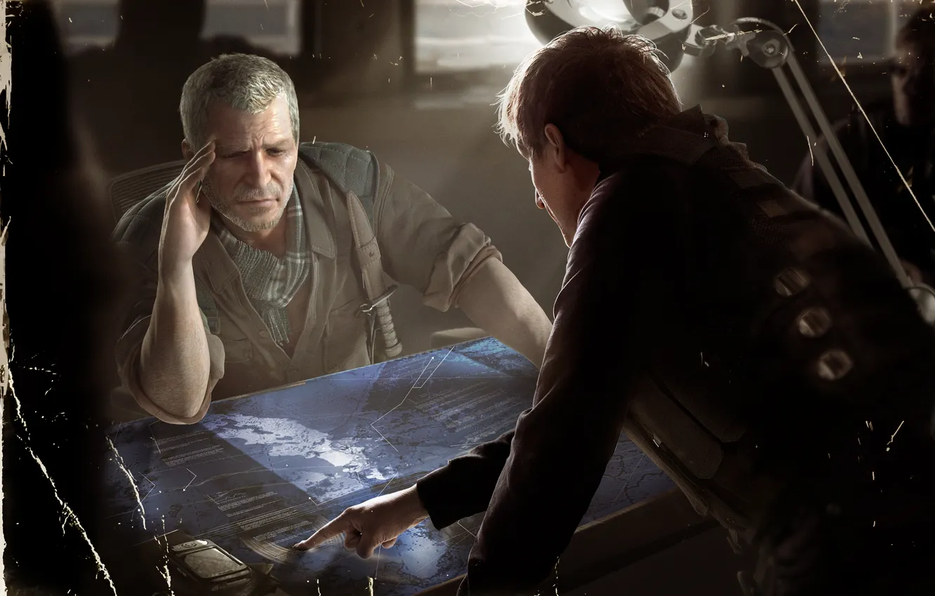 Photo wallpaper map, art, male, Lara Croft and Tomb Raider