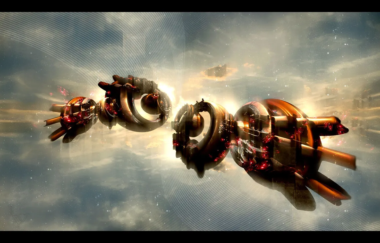 Photo wallpaper space, robot, GODSend